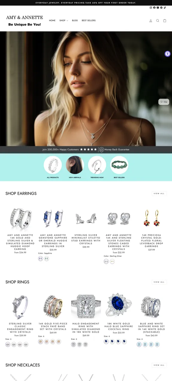 amyandannette.com homepage