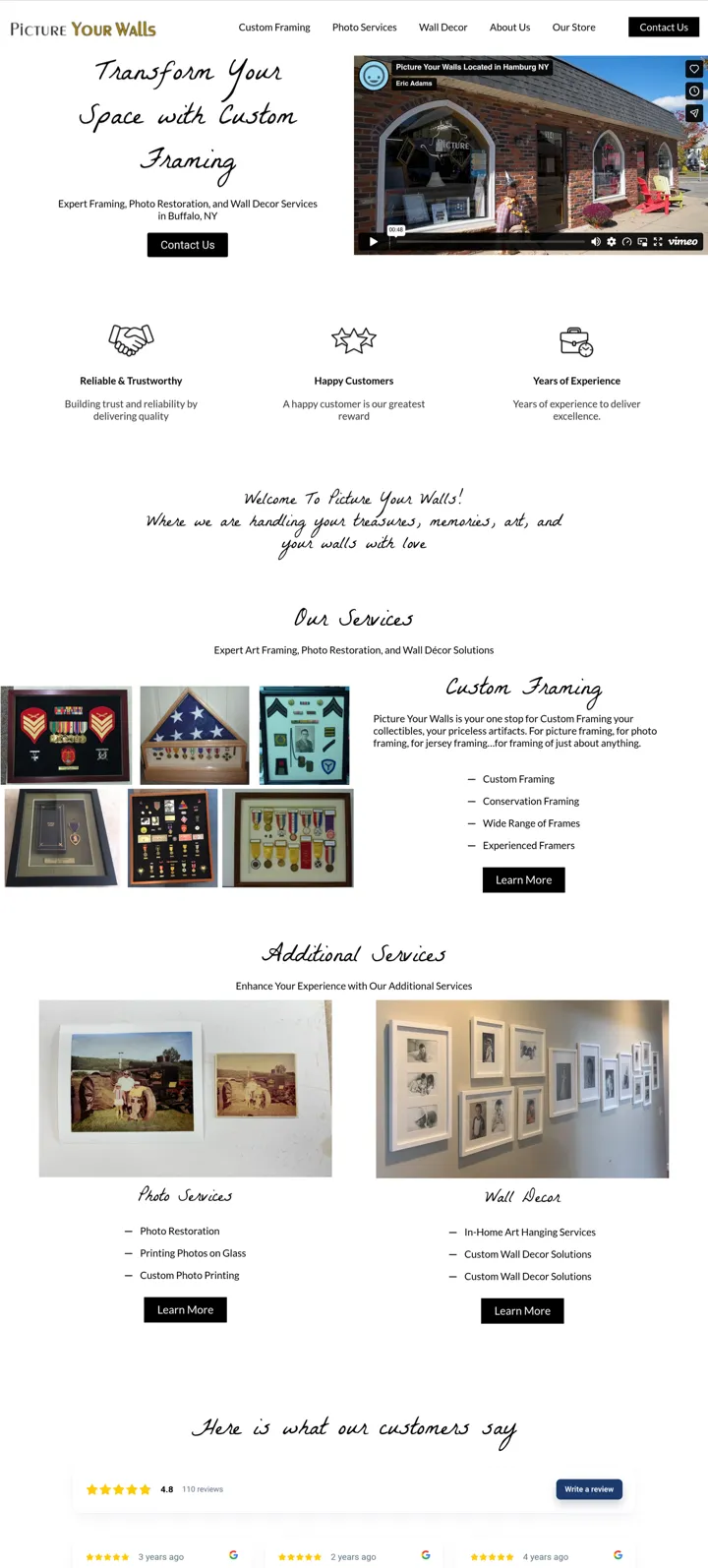 Picture Your Walls website
