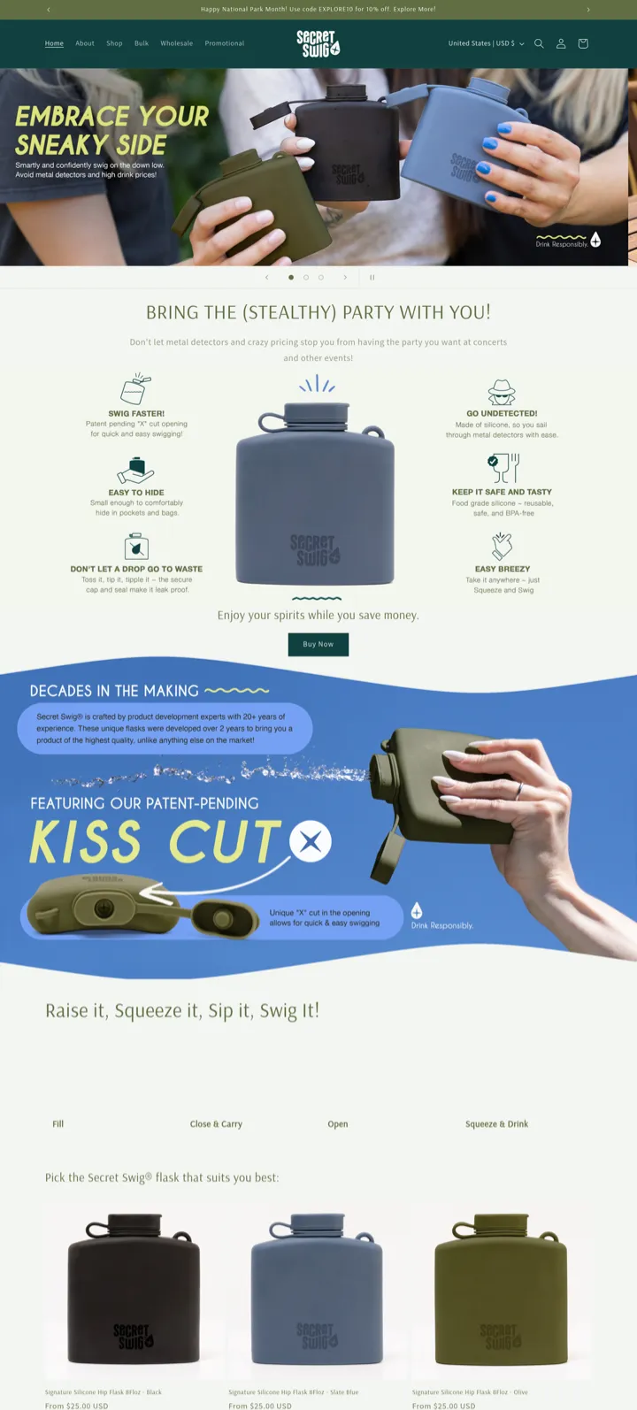 secret-swig.com — full page